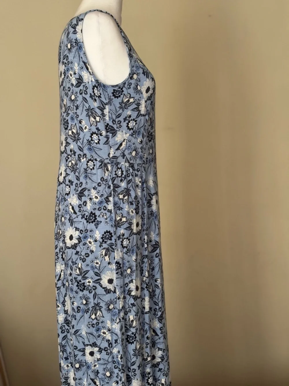 J. Jill Blue Floral Maxi Dress